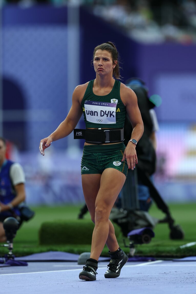 北口の1投目ビッグスローで「攻めの投擲をすることを心がけた」という南アフリカのファンダイク  ©︎Ryosuke Menju / JMPA