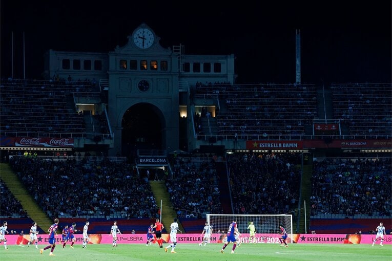 試合は、モンジュイックにあるオリンピックスタジアムで　©Daisuke Nakashima