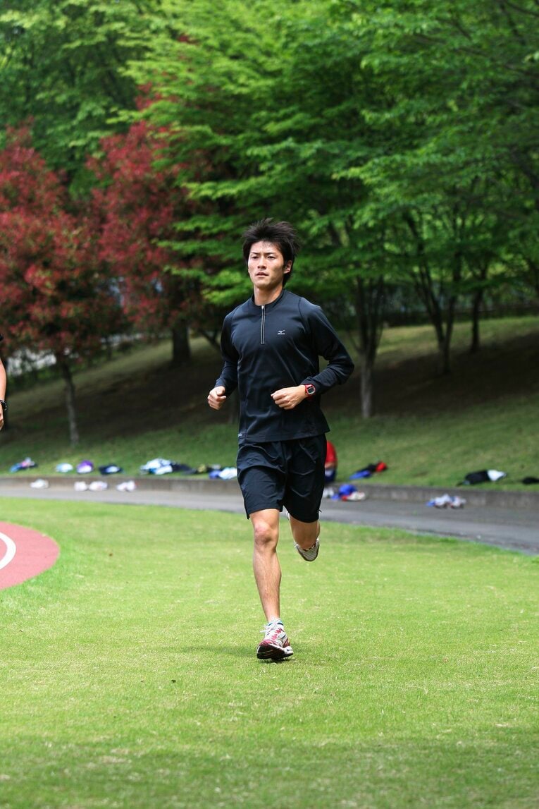 トレーニングに励む竹澤健介（2009年）©Shigeki Yamamoto