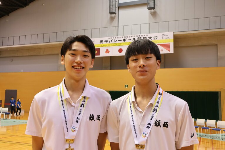 昨夏のインターハイを制した鎮西高校の（右から）岩下将大、一ノ瀬漣　©︎Yuko Tanaka
