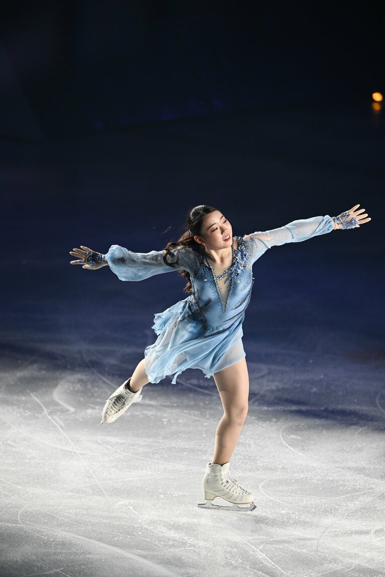 今年4月上旬、スターズ・オン・アイス大坂公演で演技を披露する紀平　©Asami Enomoto