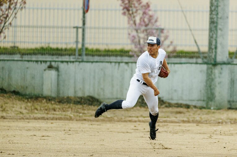 今春取材時。高松商の野球グラウンド　©Kiichi Matsumoto