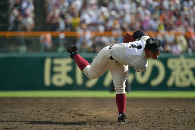 高校3年時の夏の甲子園での柿木。圧倒的な強さで春夏連覇を達成するなど、まさに大阪桐蔭の最強世代だった　©︎Hideki Sugiyama