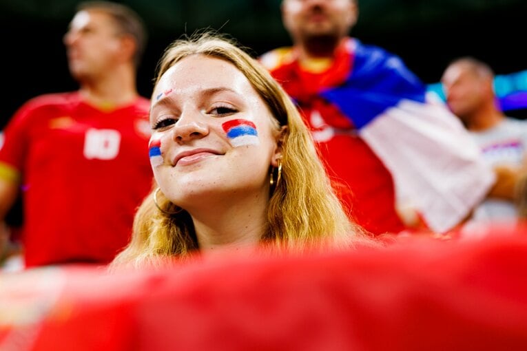 カタールW杯の女性サポーター　©Kiichi Matsumoto/JMPA