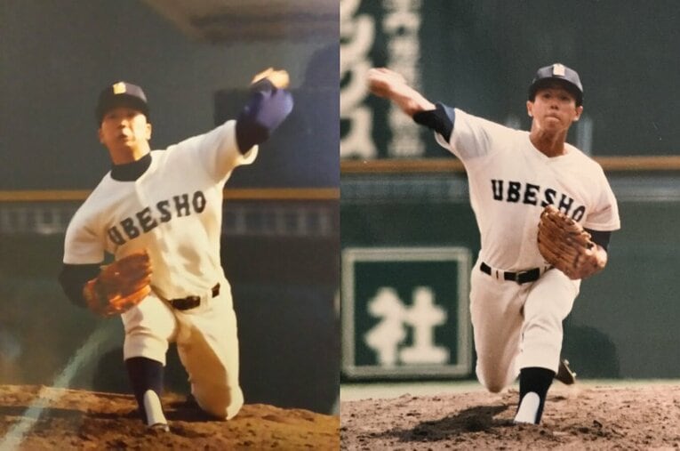 宇部商のライバル投手だった田上昌徳（左）と古谷友宏 ／ photograph by Masanori Tagami/Tomohiro Furutani