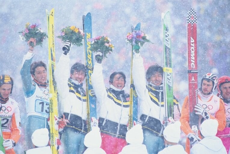 長野五輪のジャンプ団体　©Naoya Sanuki/JMPA