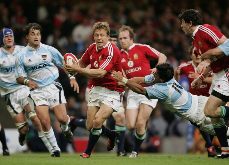 ホームでのアルゼンチンと戦った2005年。中央に写るのは名手ジョニー・ウィルキンソン　©︎Getty Imags