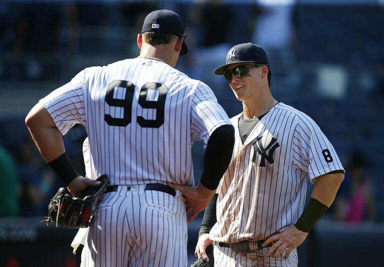 ジャッジとは同じ日にメジャー初打席本塁打を放った、いわば“同期”のような関係だ　©Getty Images