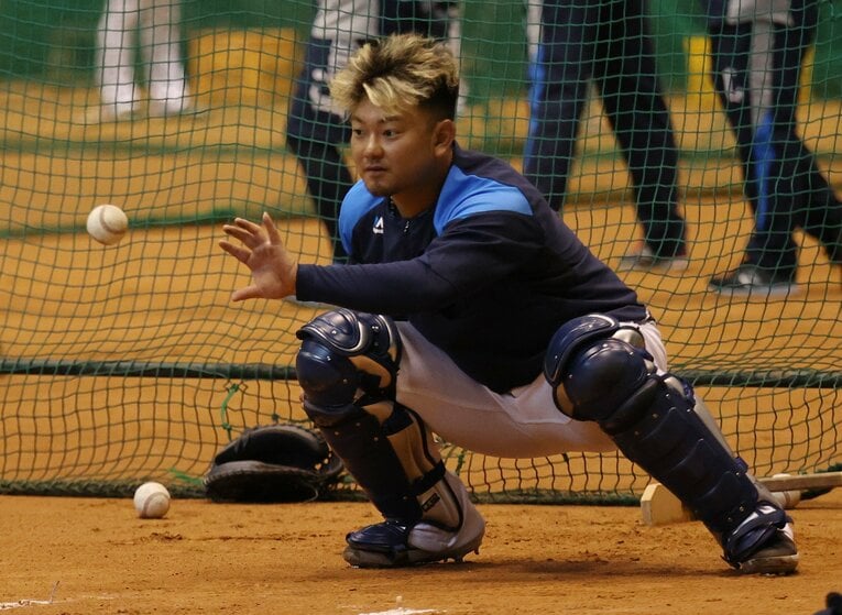 昨季104試合に出場した森友哉（西武）。写真は今季のキャンプ　©JIJI PRESS