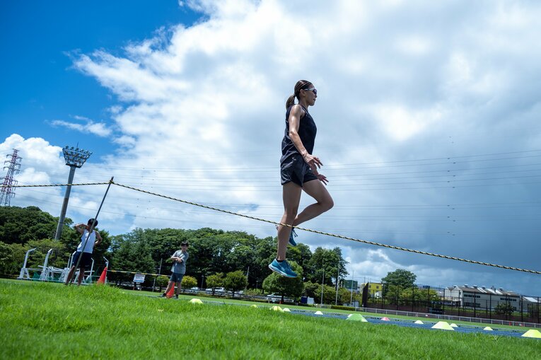 助走スピードを踏切にいかに活かすかが重要とのこと　©Takuya Sugiyama