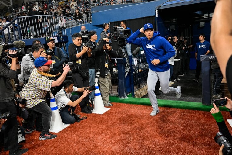 大谷翔平の報道量にボンテンポ記者は驚いているようだ　©Nanae Suzuki