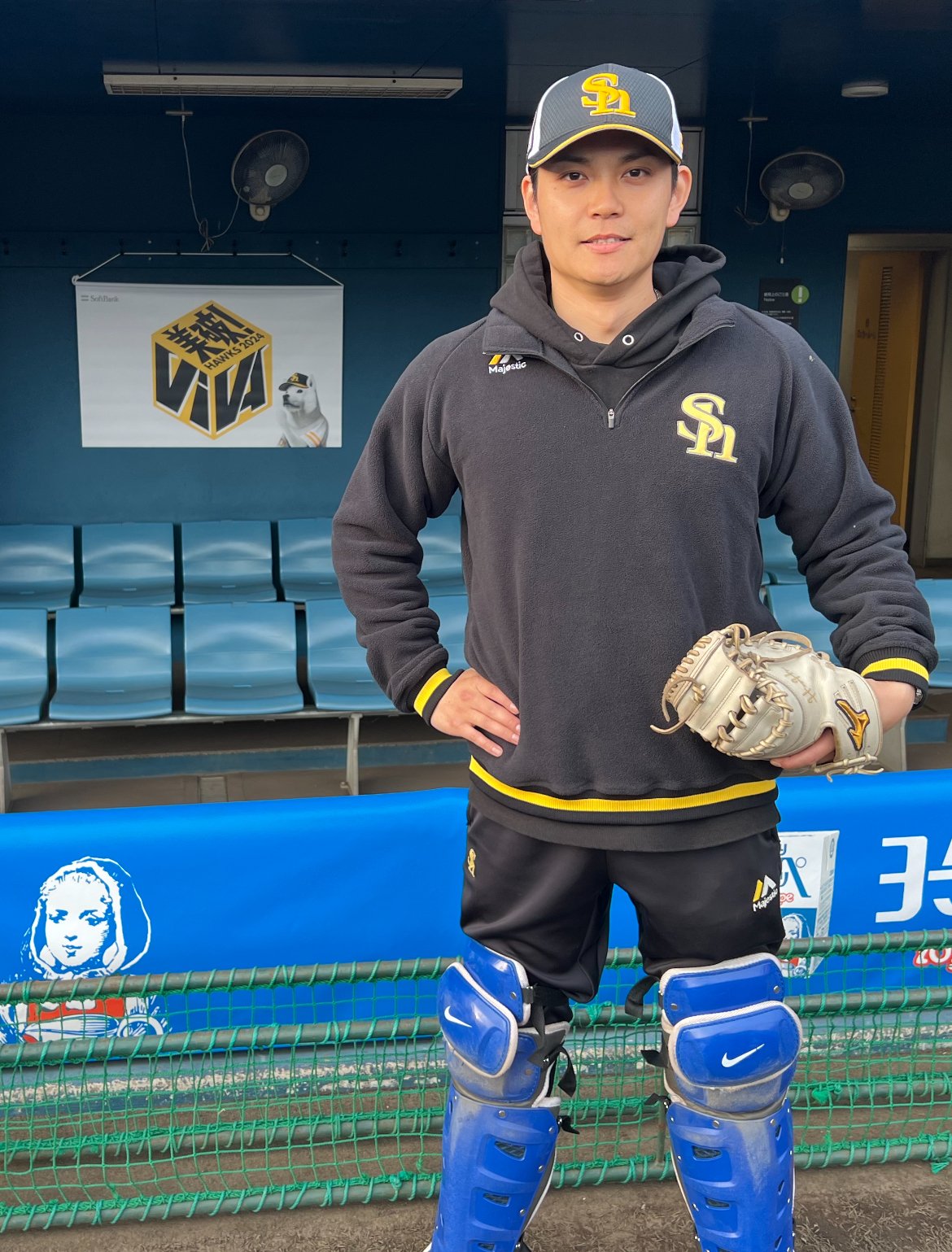 ソフトバンクのスタッフとしてキャンプに参加するようになった緑川さん(本人提供) ©Hiromu Midorikawa