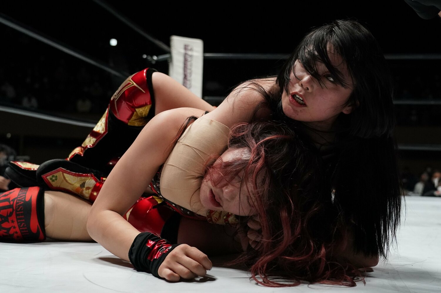 現ワールド・オブ・スターダム王者の林下詩美との激闘。デビュー当初から舞華は林下をライバルとして強烈に意識している