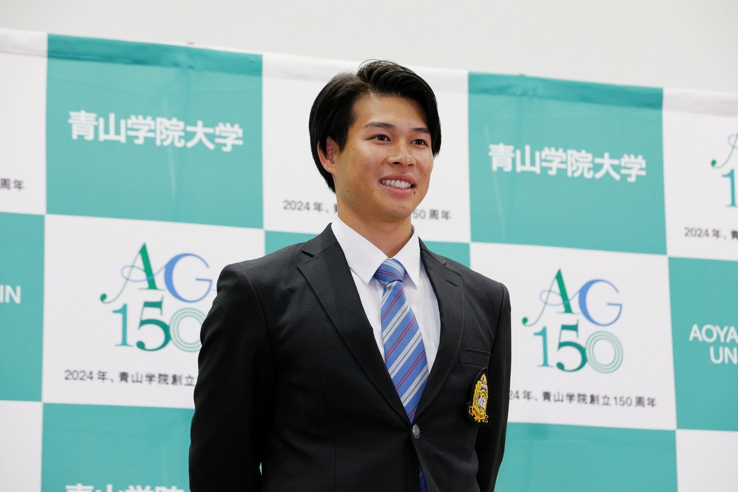 青山学院大学野球部キャプテンの中島大輔。部員の誰もが指名を願っていた　©Shigeki Yamamoto