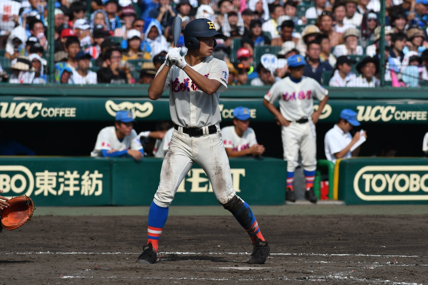 2年時に出場した夏の甲子園では、中村奨成（広島）擁する広陵高校に勝利し、全国制覇を経験　©︎Hideki Sugiyama