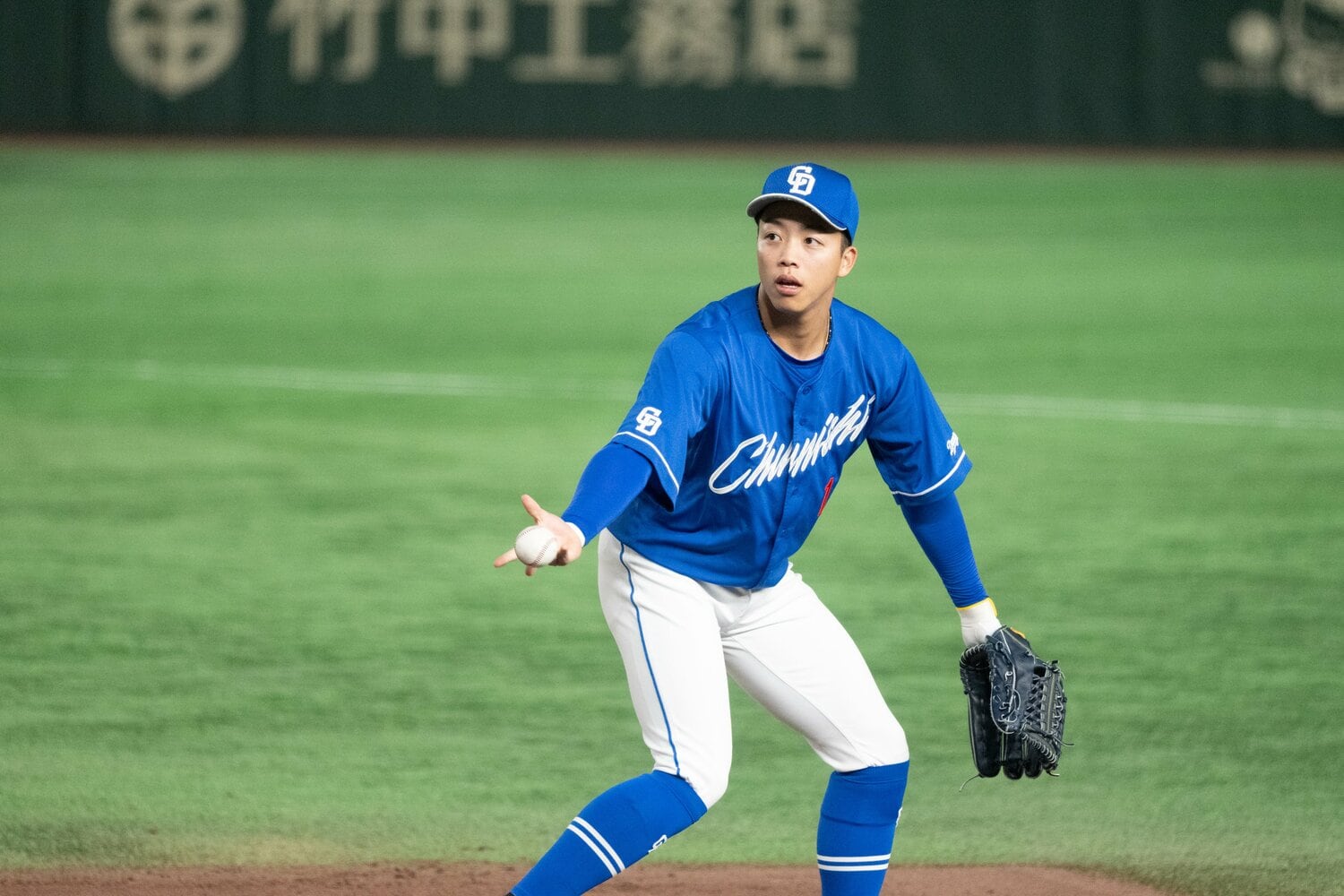 岡林勇希（23歳）。2019年ドラフト5位で三重県立菰野高から中日入り。立浪監督2年目、2022年にレギュラーに　©Miki Fukano