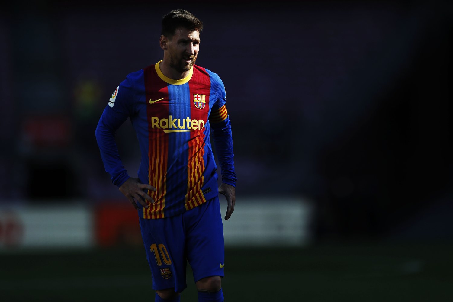 影が落ちる中でのメッシの雄姿©Daisuke Nakashima