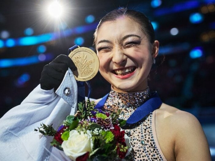「常に勝ち続ける難しさを…」世界選手権3連覇、坂本花織(23歳)が自分に掛け続けたプレッシャー…取材記者が見てきた「地道な姿勢」<Number Web> photograph by Getty Images
