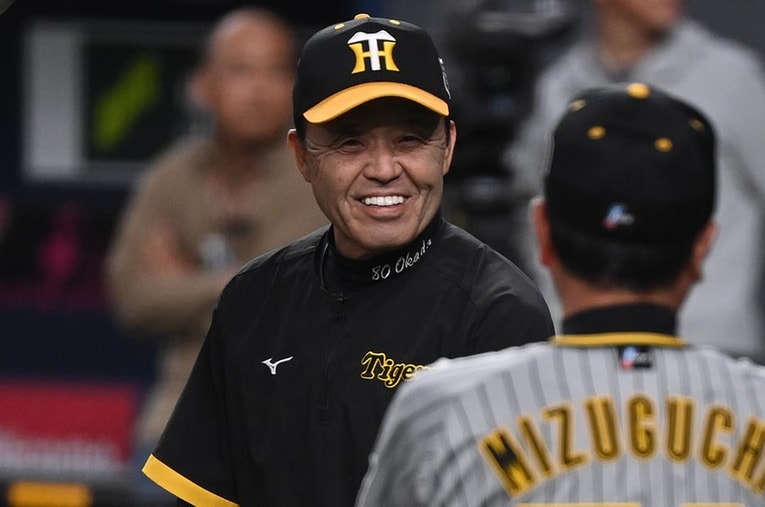 阪神の前監督、岡田彰布。2023年に阪神を38年ぶり日本一に導いた　©Naoya Sanuki