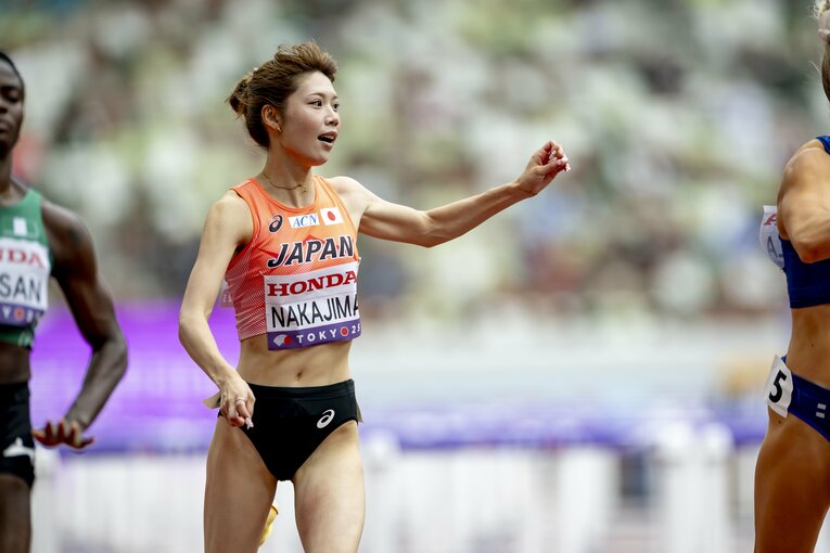 【東京世界陸上】100mハードル予選を走る中島ひとみ（長谷川体育施設）　©Kiichi Matsumoto