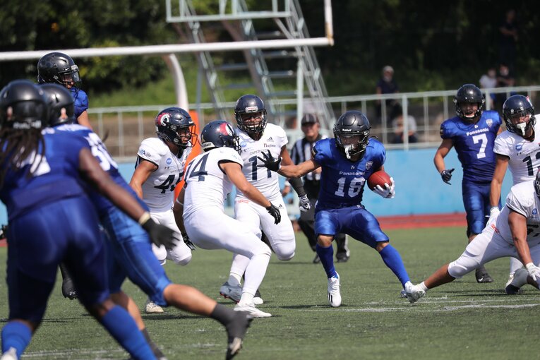 快足レシーバーとして日本トップのアメフトチーム・パナソニックインパルスで活躍する桑田の現在／チーム提供