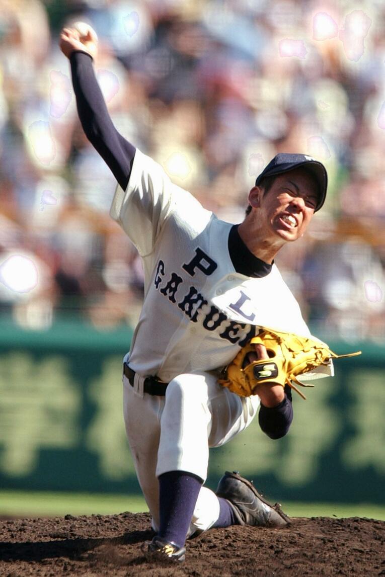 PL学園1年時の前田健太（2004年）　©JIJI PRESS