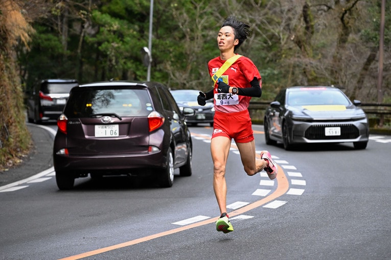 城西大の山下りを担当した久保出は同好会出身という異色の経歴　©Nanae Suzuki