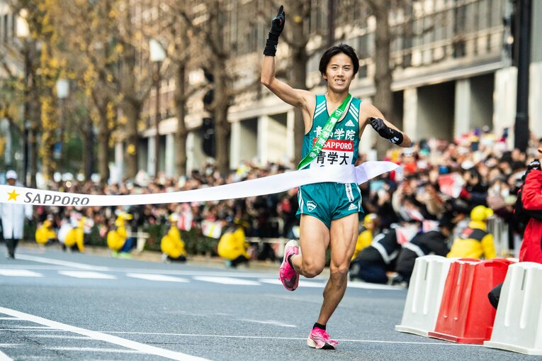 前回優勝、青学大10区の湯原慶吾　(C)Nanae Suzuki