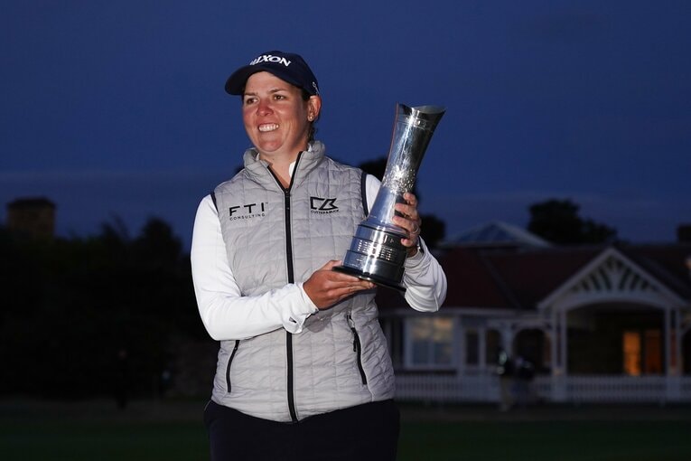 全英女子オープンを制したアシュリー・ブハイ。ツアー初優勝がメジャー制覇という点も渋野と通ずる　©︎Shizuka Minami