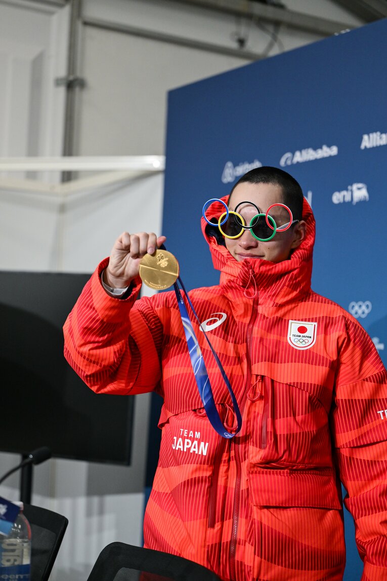 木村葵来が金メダル、木俣椋真が銀メダルを獲得した男子ビッグエア　©Nanae Suzuki／JMPA
