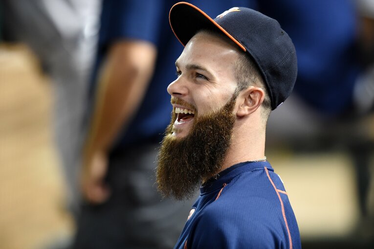 メジャーリーグ時代のカイケル。個性的な髭がトレードマークだ　©︎AFLO