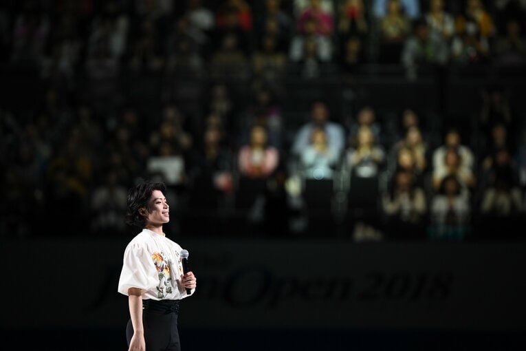 2018年10月6日、ジャパンオープンで見せた『ダブル・ビル――そこに音楽がある限り』。この日をもって町田はプロスケーターを引退　©Asami Enomoto