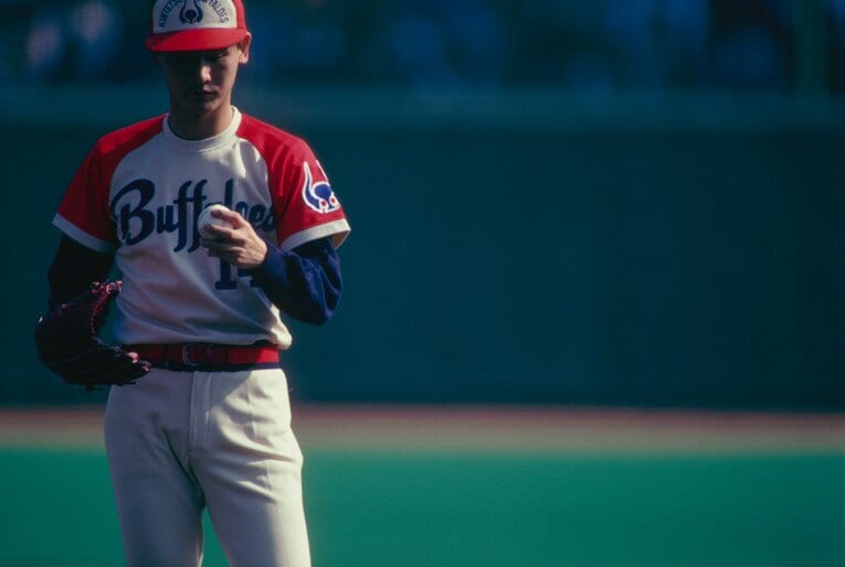 1989年、日本シリーズ第1戦に先発した阿波野　©Naoya Sanuki