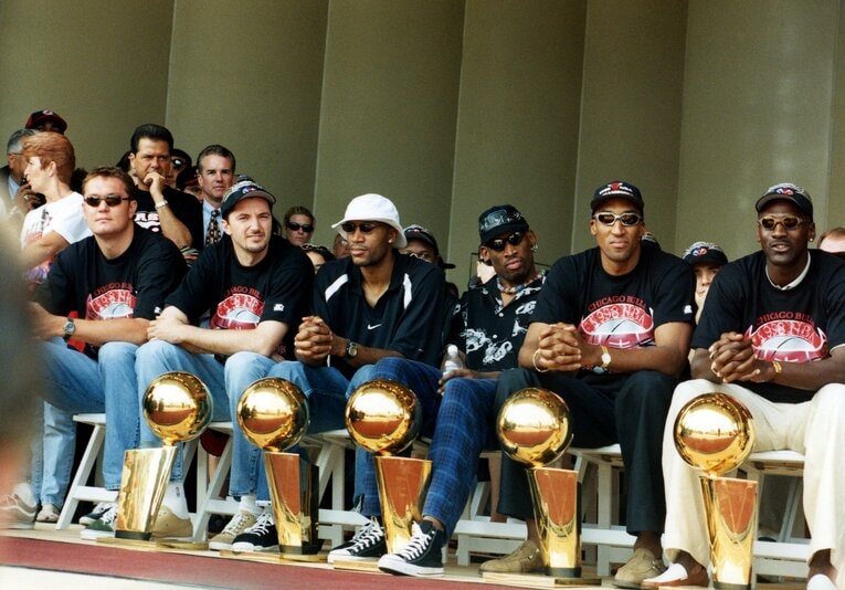 ブルズ時代はマイケル・ジョーダンやスコッティ・ヒッペンらと黄金期を築いた　©︎Getty Images