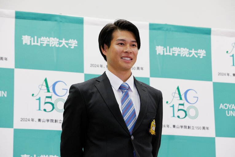 青山学院大学野球部キャプテンの中島大輔。部員の誰もが指名を願っていた　©Shigeki Yamamoto