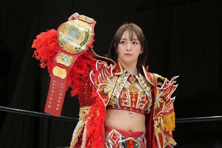 2024年の女子プロレス大賞を受賞したSareee　©Essei Hara