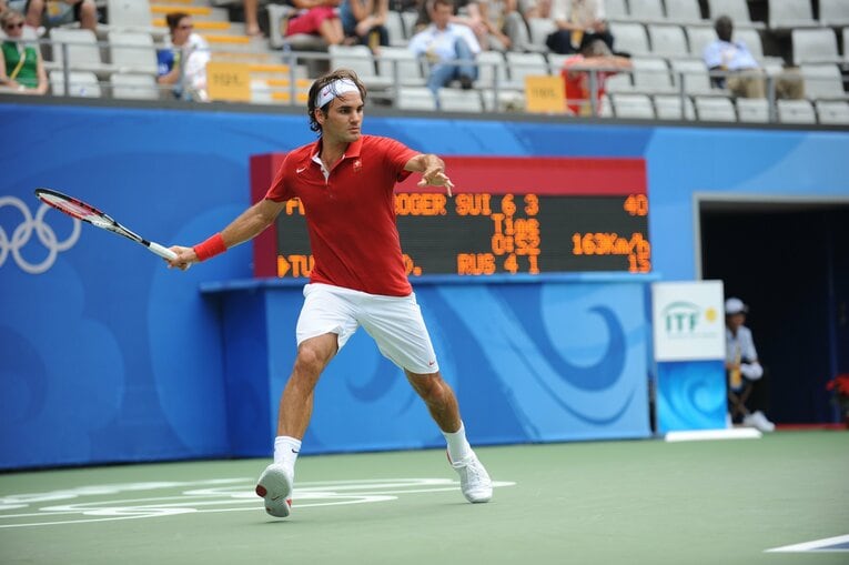 北京五輪のフェデラー　©Kaoru Watanabe/JMPA