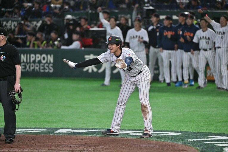 【大谷さんの侍ジャパンでも愛される日常】2026年WBC韓国戦での大谷（写真は右に続きます）　©Hideki Sugiyama