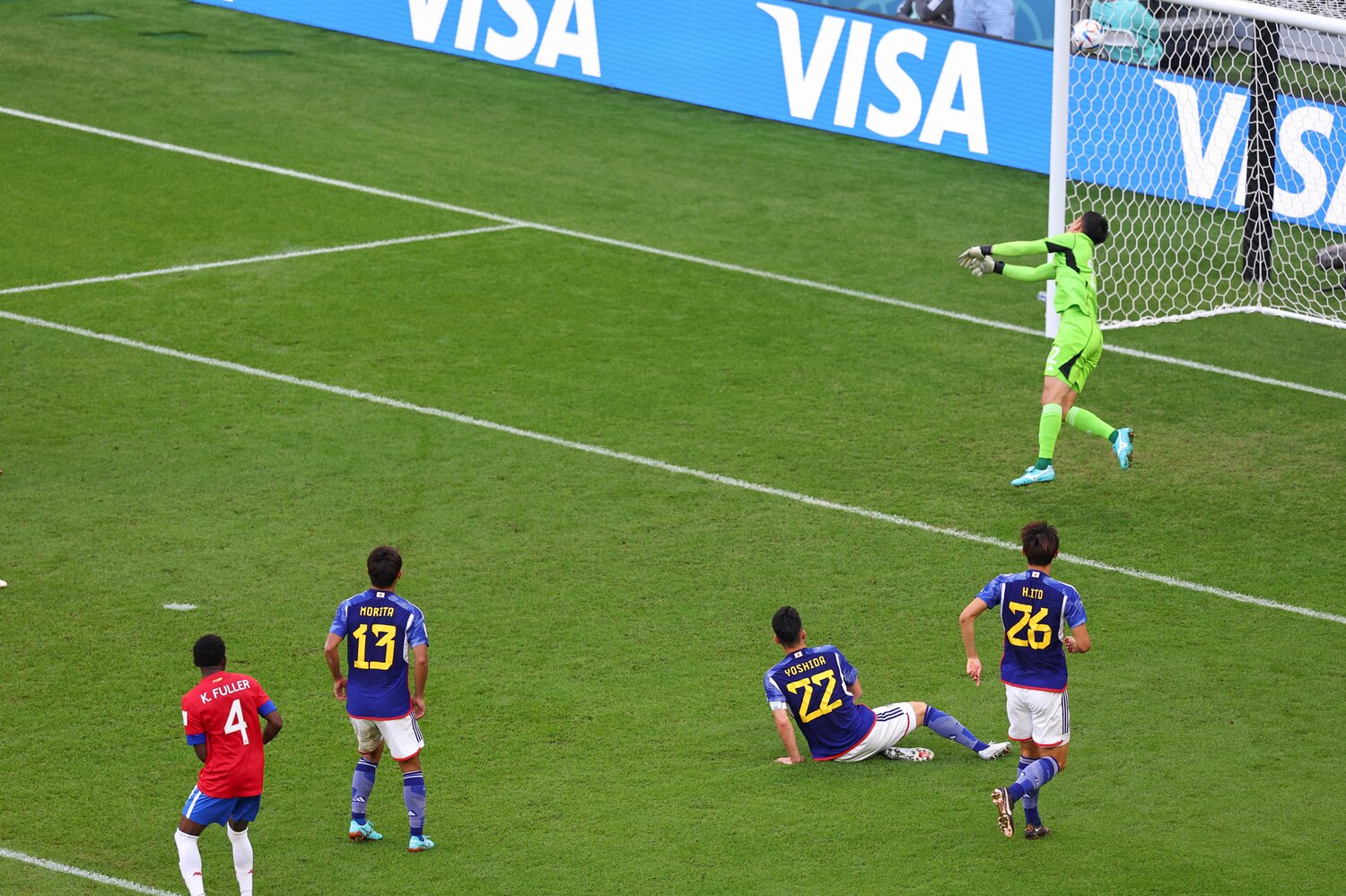 日本の失点シーン　©Getty Images