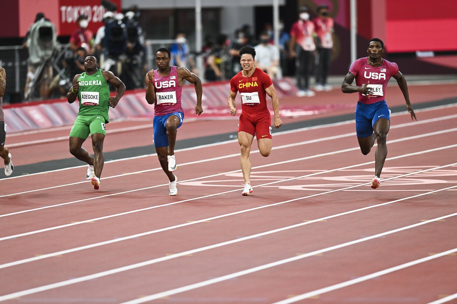 東京五輪男子100メートルで決勝に進んだ蘇炳添　©Asami Enomoto/JMPA