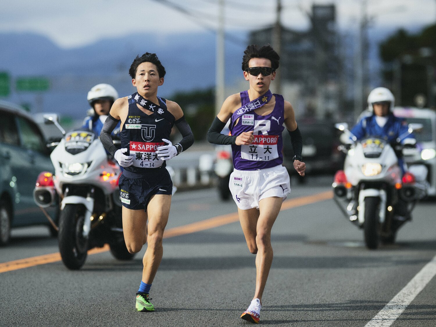 立教大は7区小倉史也がややふるわず、順大、東京国際大、日体大、東洋大などのシード権争いの集団から徐々に後退してしまった ©Yuki Suenaga