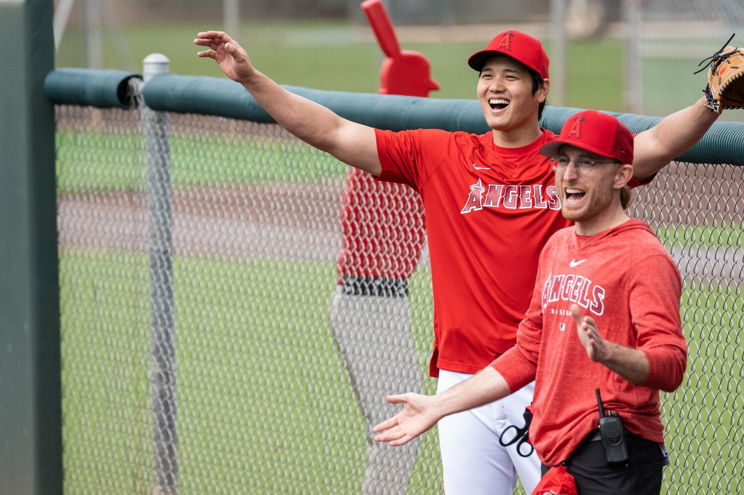 キャンプ中から楽しそうだった大谷　©Nanae Suzuki