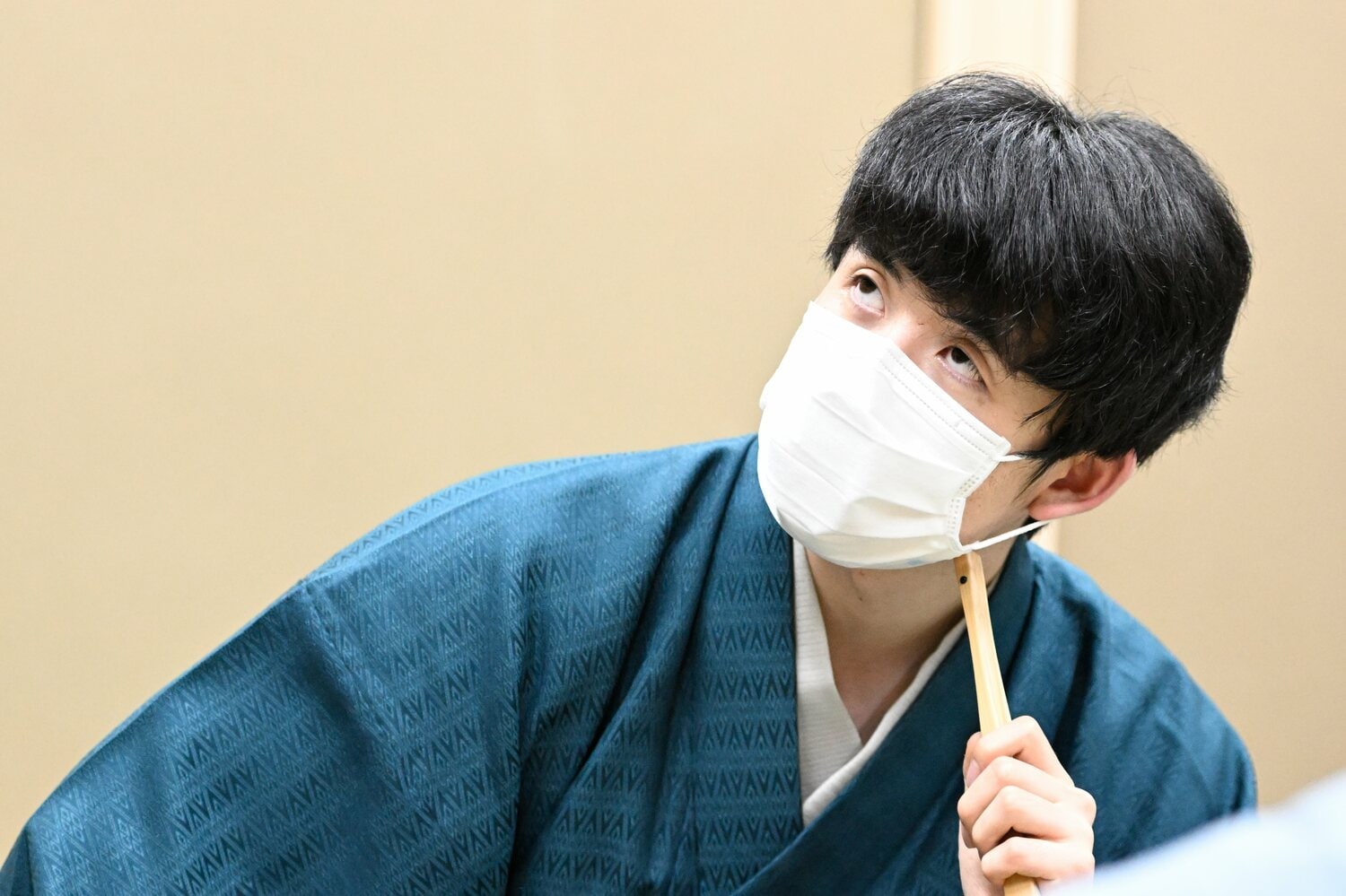 名人戦第5局の藤井　©Keiji Ishikawa