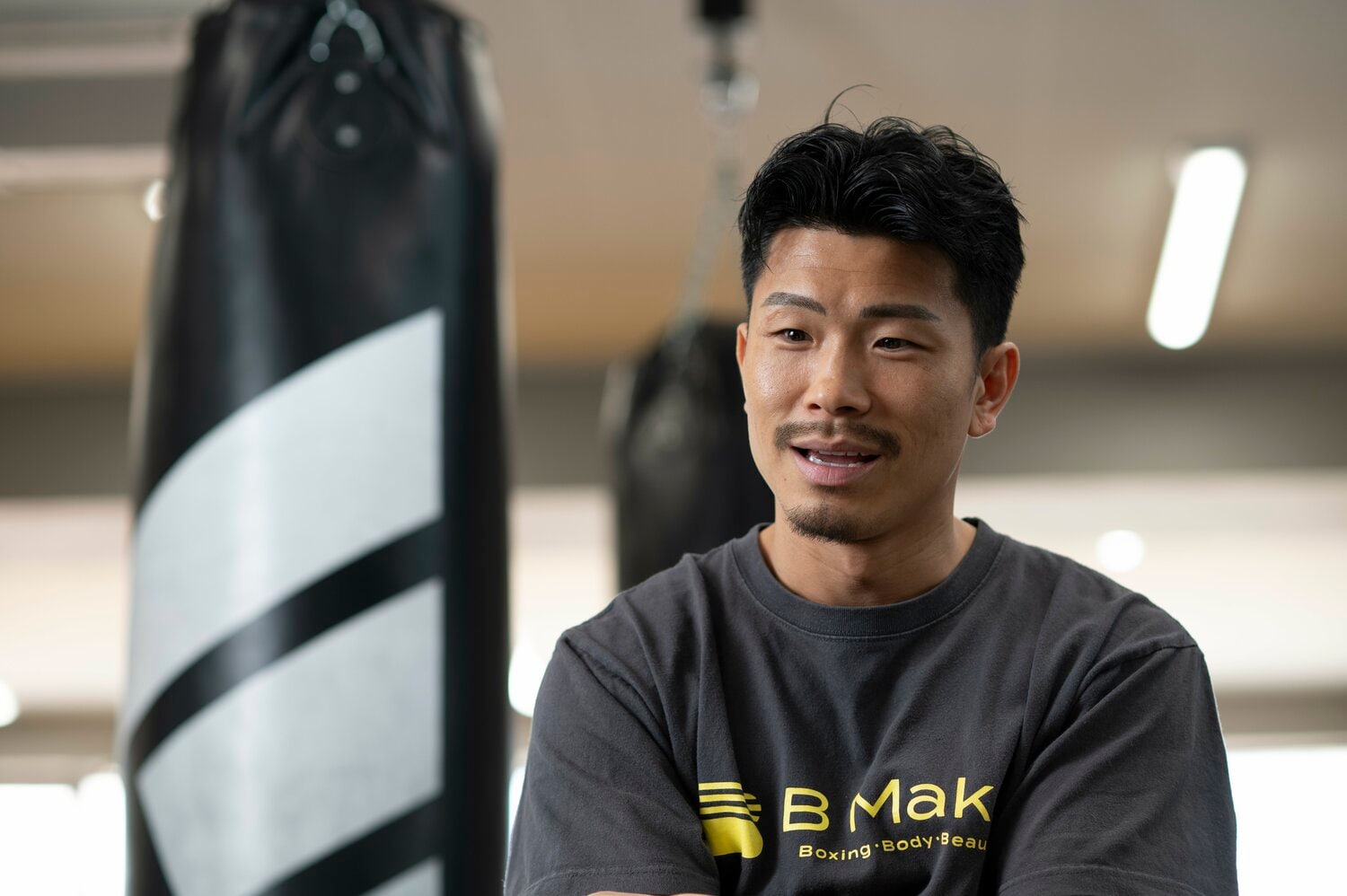 ボクシング人生を振り返ってくれた木村　©Tadashi Hosoda