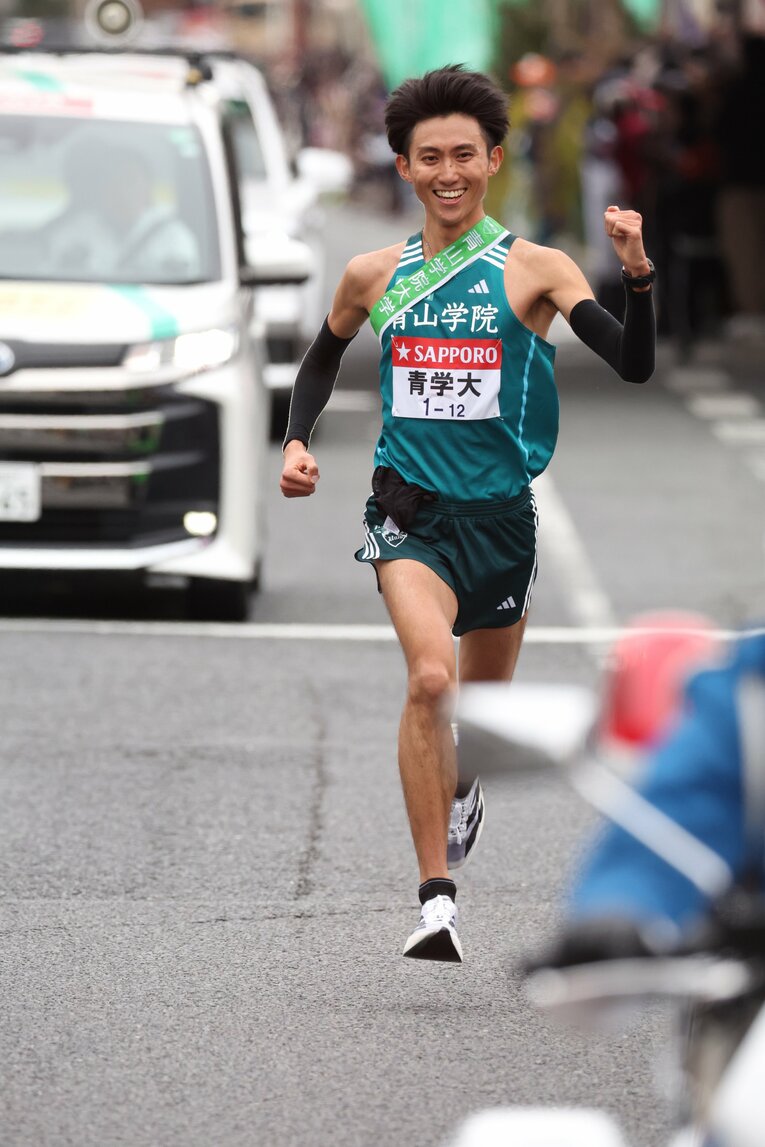 9区を力走する田中さん　©JMPA