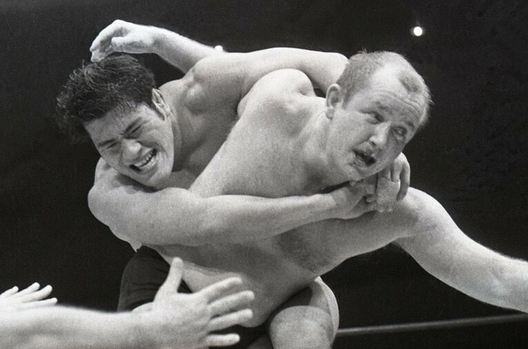 1969年の初来日で、アントニオ猪木と60分フルタイムの熱戦を繰り広げたドリー・ファンク・ジュニア ／ photograph by 東京スポーツ／アフロ