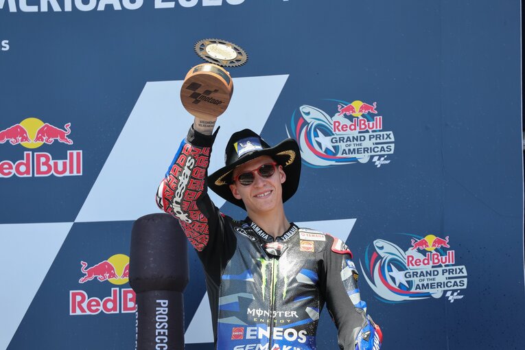 アメリカズGP決勝レースで3位となったクアルタラロ。今季5戦を終えて唯一の表彰台だ　©Satoshi Endo
