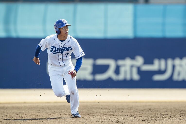 2019年3月、1年目の根尾　©Kiichi Matsumoto