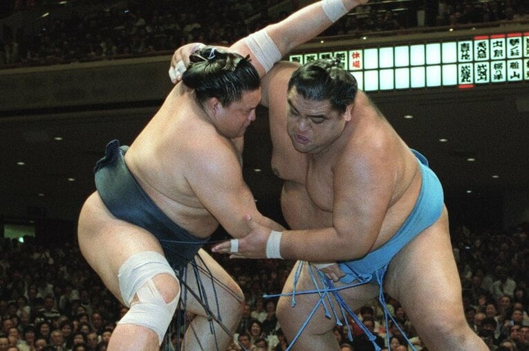 2001年夏場所の千秋楽、伝説の「貴乃花vs武蔵丸」　©JIJI PRESS
