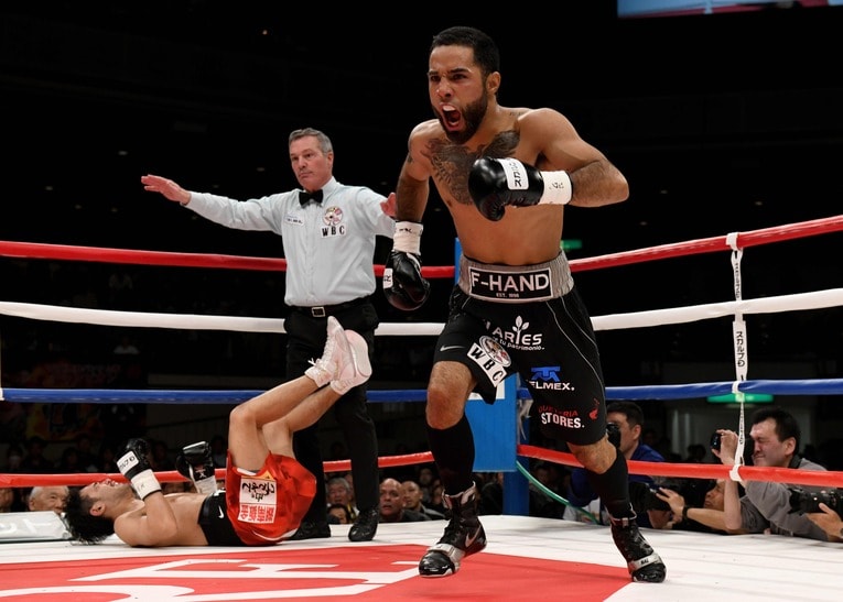 体重超過という失態を犯しながら、ネリは喜びを爆発させた　©AFP/JIJI PRESS